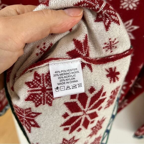 Neve Jane 1/4 Zip  Pullover Merino Wool Sweater in Tango M NWOT - Picture 6 of 11